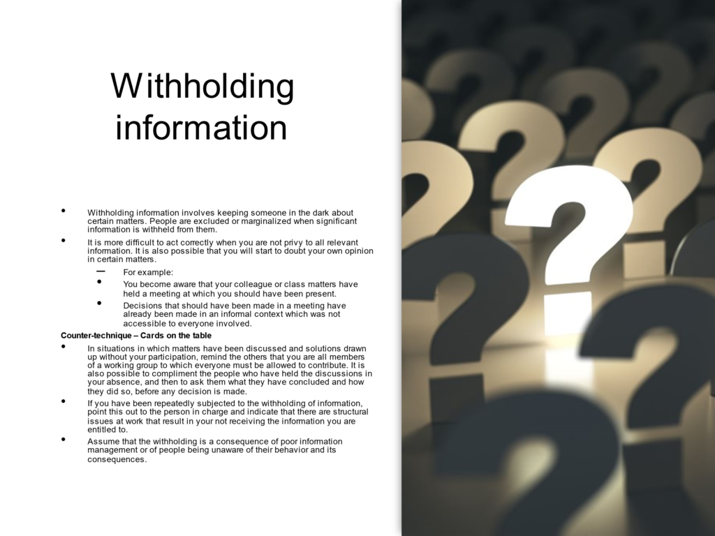 3.7 - Withholding information